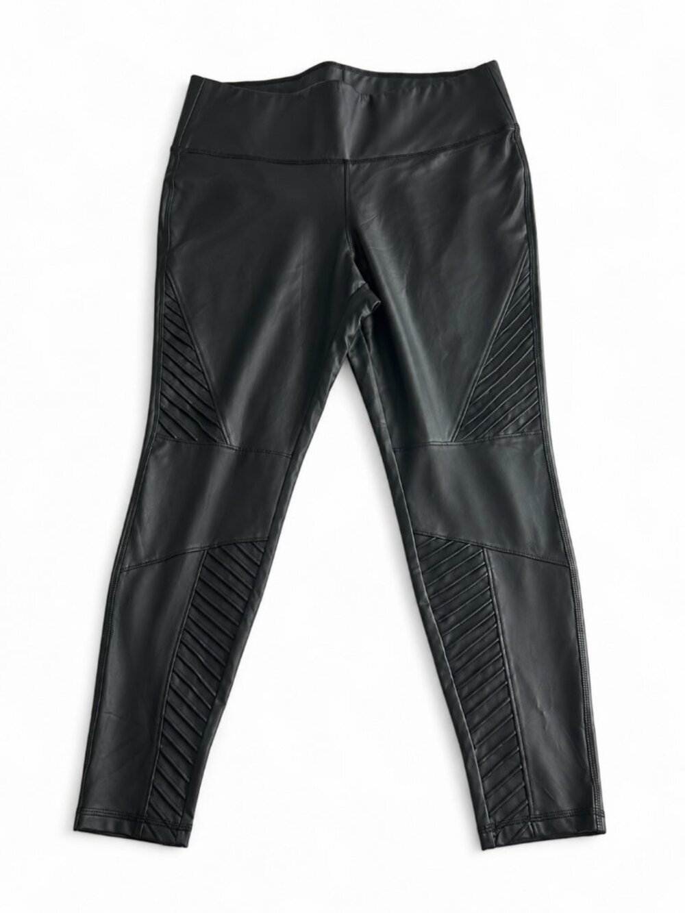 NWT Lane Bryant LIVI Faux Leather Moto Leggings 14/16 Black Plus Size.